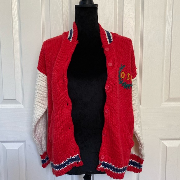 80’s Vintage Varsity Style Cardigan - Picture 4 of 6